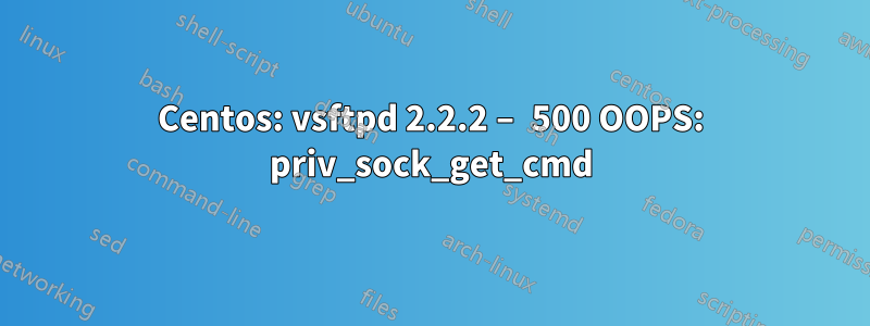 Centos: vsftpd 2.2.2 – 500 OOPS: priv_sock_get_cmd