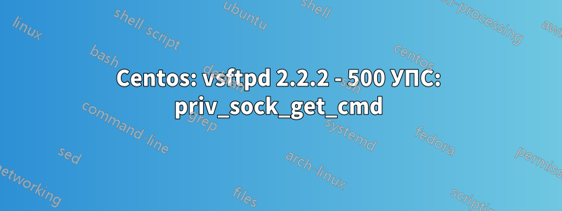Centos: vsftpd 2.2.2 - 500 УПС: priv_sock_get_cmd