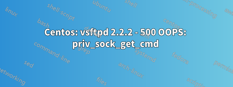 Centos: vsftpd 2.2.2 - 500 OOPS: priv_sock_get_cmd