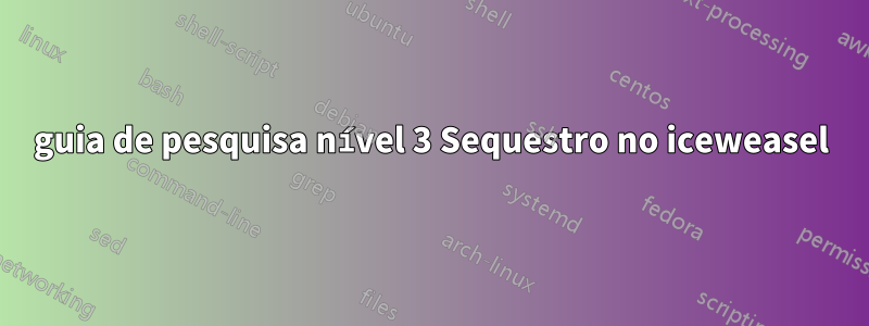 guia de pesquisa nível 3 Sequestro no iceweasel