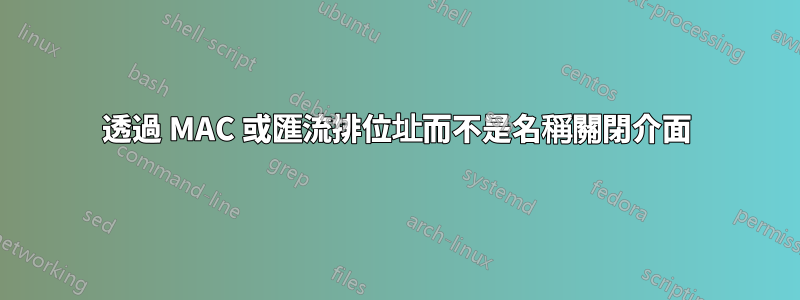 透過 MAC 或匯流排位址而不是名稱關閉介面