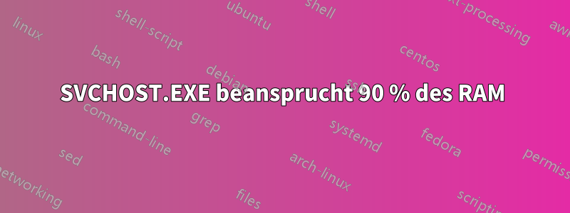 SVCHOST.EXE beansprucht 90 % des RAM