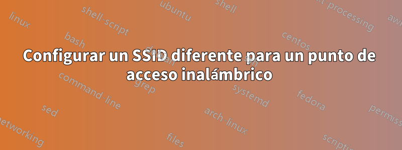 Configurar un SSID diferente para un punto de acceso inalámbrico