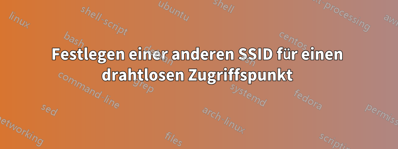 Festlegen einer anderen SSID für einen drahtlosen Zugriffspunkt