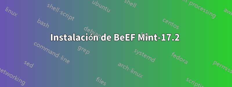 Instalación de BeEF Mint-17.2