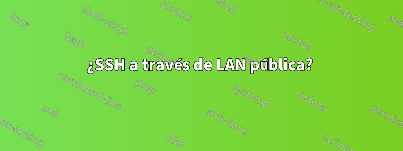 ¿SSH a través de LAN pública?