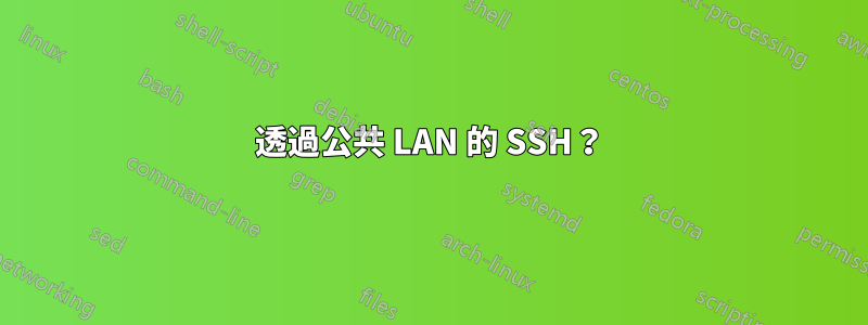 透過公共 LAN 的 SSH？