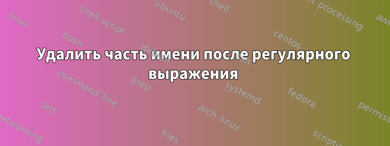 Удалить часть имени после регулярного выражения