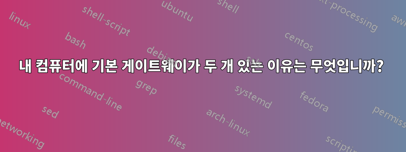 내 컴퓨터에 기본 게이트웨이가 두 개 있는 이유는 무엇입니까?