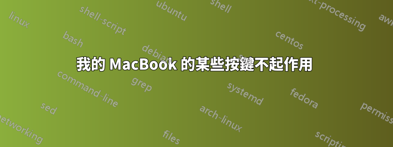 我的 MacBook 的某些按鍵不起作用