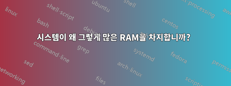 시스템이 왜 그렇게 많은 RAM을 차지합니까? 