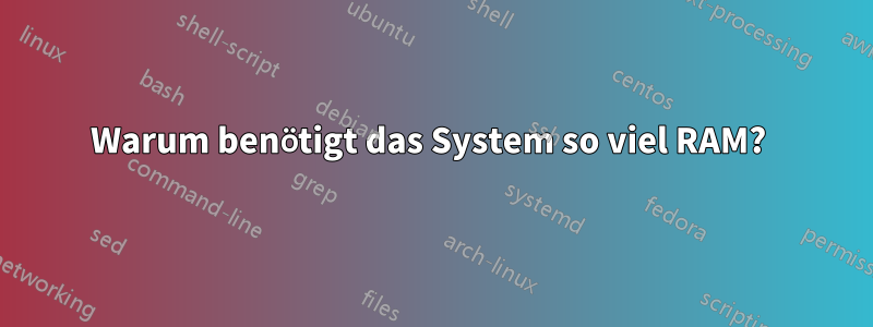 Warum benötigt das System so viel RAM? 