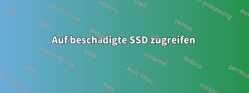 Auf beschädigte SSD zugreifen