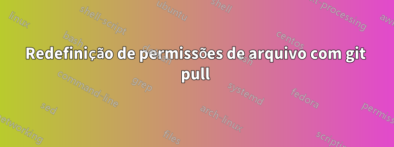 Redefinição de permissões de arquivo com git pull