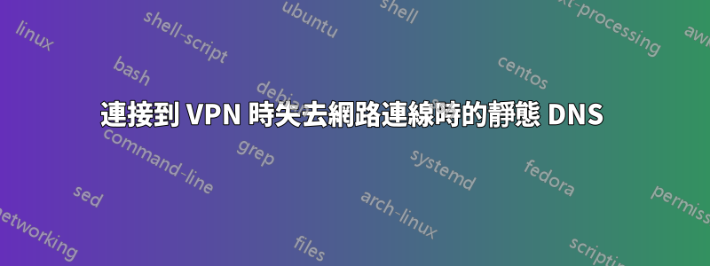 連接到 VPN 時失去網路連線時的靜態 DNS