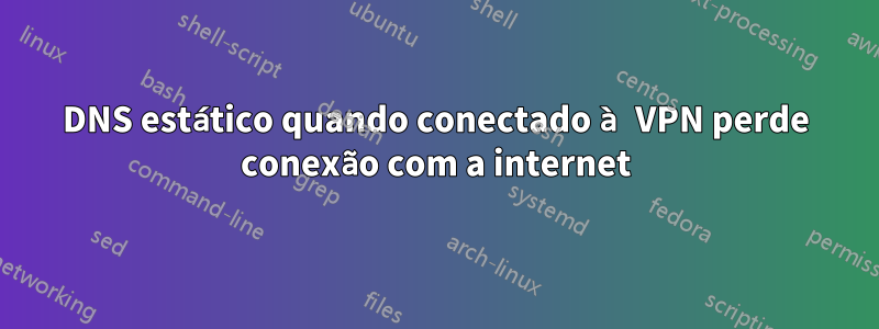 DNS estático quando conectado à VPN perde conexão com a internet