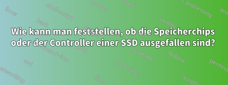 Wie kann man feststellen, ob die Speicherchips oder der Controller einer SSD ausgefallen sind?