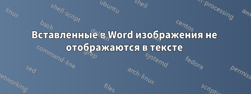 Вставленные в Word изображения не отображаются в тексте