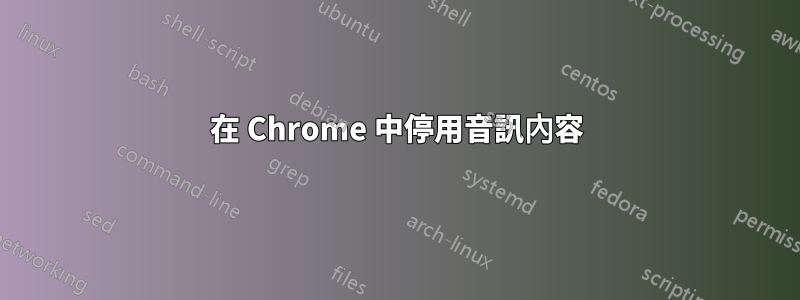 在 Chrome 中停用音訊內容