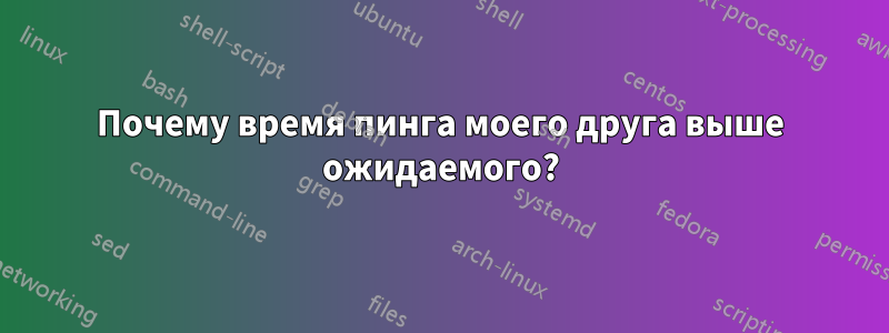 Почему время пинга моего друга выше ожидаемого?