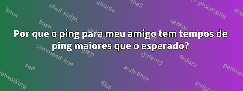 Por que o ping para meu amigo tem tempos de ping maiores que o esperado?