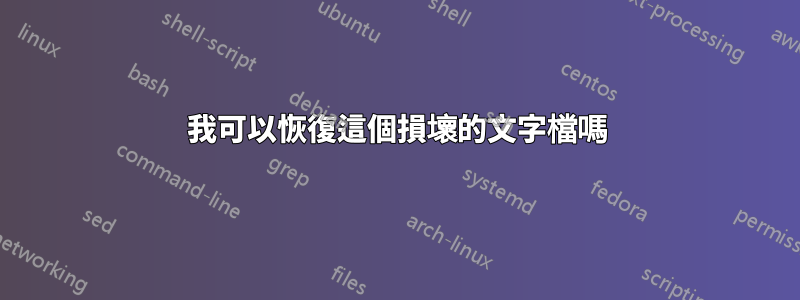 我可以恢復這個損壞的文字檔嗎