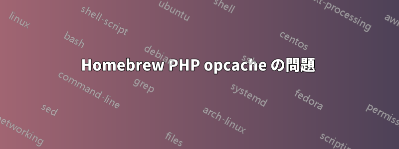 Homebrew PHP opcache の問題