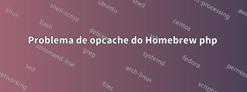 Problema de opcache do Homebrew php