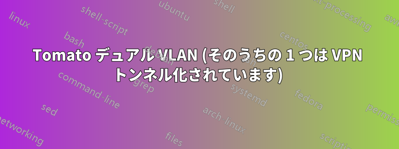 Tomato デュアル VLAN (そのうちの 1 つは VPN トンネル化されています)