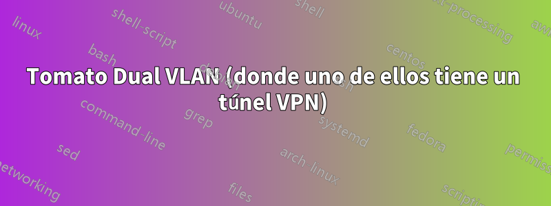 Tomato Dual VLAN (donde uno de ellos tiene un túnel VPN)