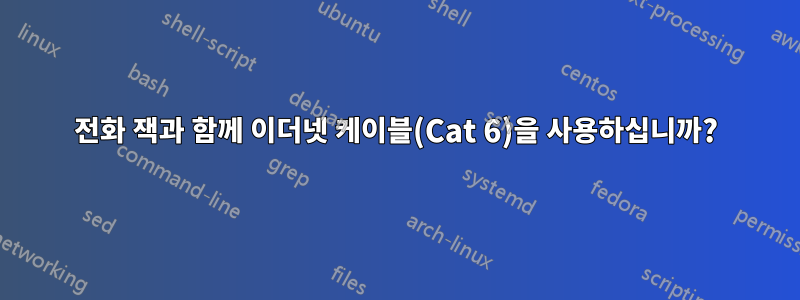 전화 잭과 함께 이더넷 케이블(Cat 6)을 사용하십니까?