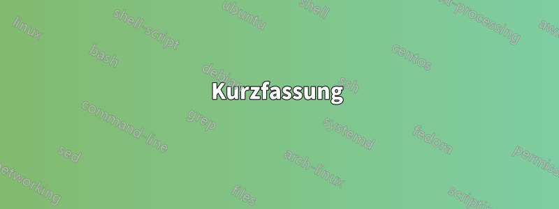 Kurzfassung