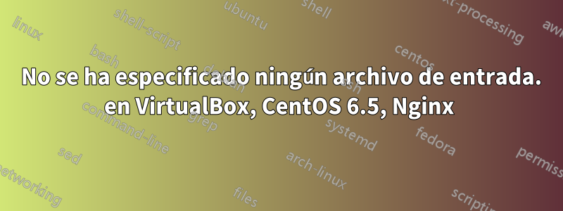 404 No se ha especificado ningún archivo de entrada. en VirtualBox, CentOS 6.5, Nginx