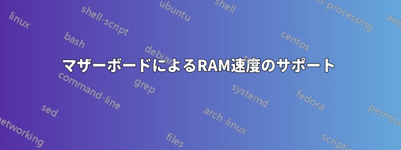 マザーボードによるRAM速度のサポート