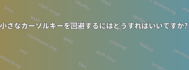 小さなカーソルキーを回避するにはどうすればいいですか? 