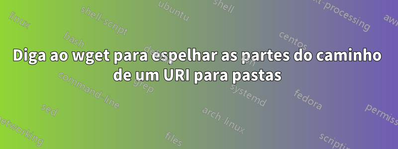 Diga ao wget para espelhar as partes do caminho de um URI para pastas