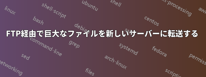 FTP経由で巨大なファイルを新しいサーバーに転送する