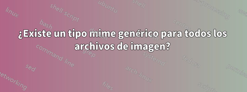 ¿Existe un tipo mime genérico para todos los archivos de imagen?