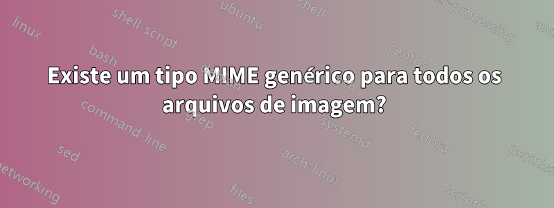 Existe um tipo MIME genérico para todos os arquivos de imagem?