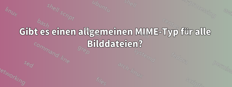 Gibt es einen allgemeinen MIME-Typ für alle Bilddateien?