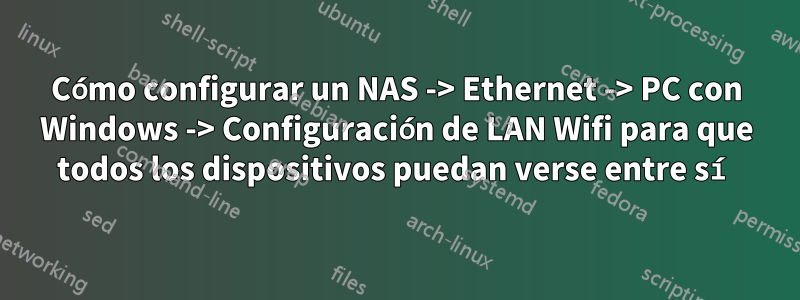 Cómo configurar un NAS -> Ethernet -> PC con Windows -> Configuración de LAN Wifi para que todos los dispositivos puedan verse entre sí