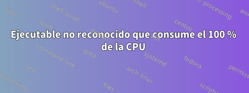 Ejecutable no reconocido que consume el 100 % de la CPU