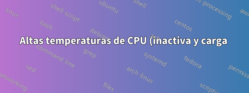 Altas temperaturas de CPU (inactiva y carga) en procesadores antiguos