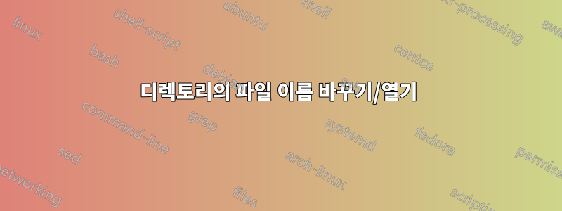 디렉토리의 파일 이름 바꾸기/열기