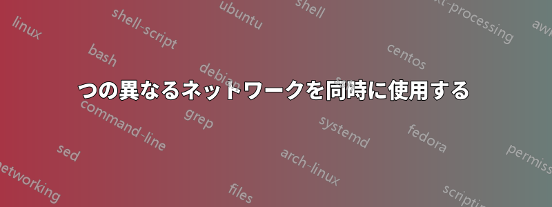 2つの異なるネットワークを同時に使用する