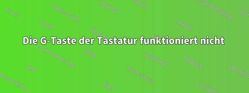 Die G-Taste der Tastatur funktioniert nicht