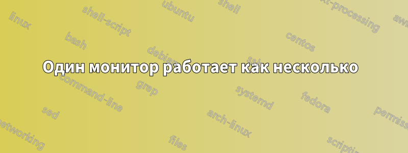 Один монитор работает как несколько 