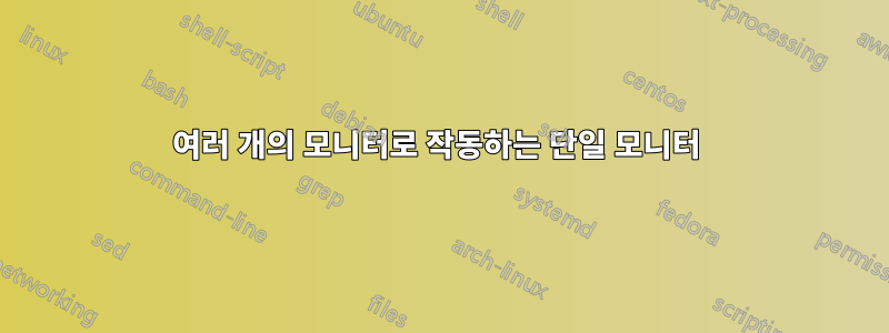 여러 개의 모니터로 작동하는 단일 모니터 