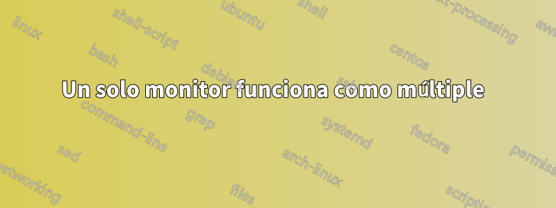 Un solo monitor funciona como múltiple 