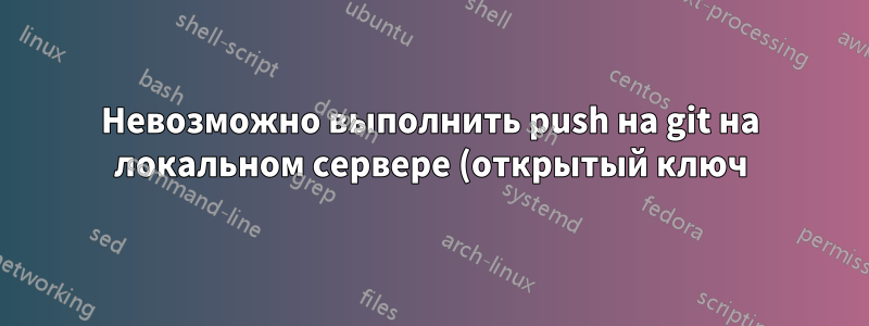 Невозможно выполнить push на git на локальном сервере (открытый ключ) с аутентификацией и последующим отключением